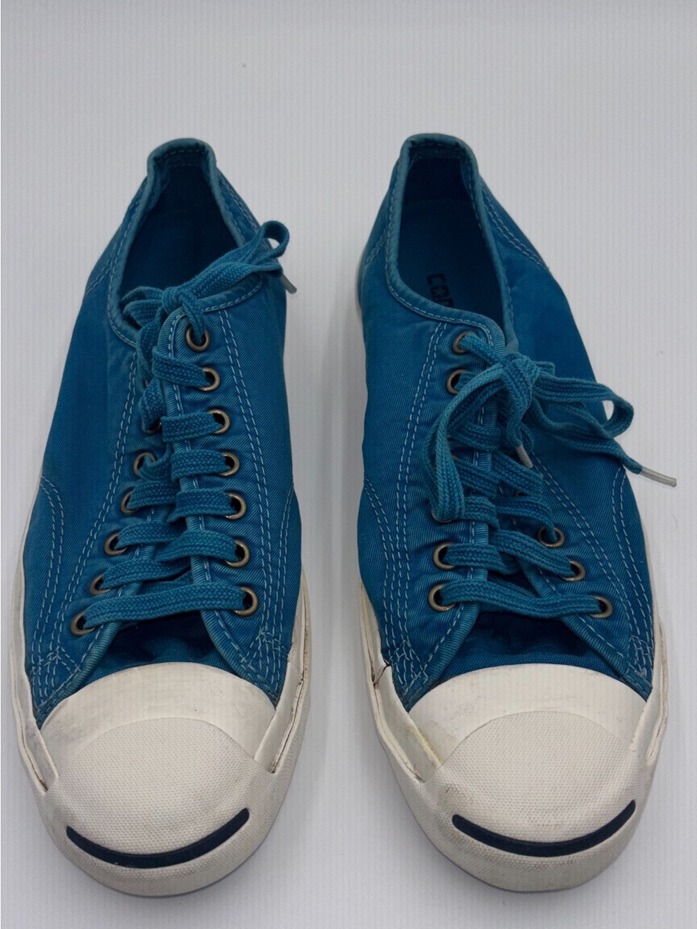 Vintage Converse Jack Purcell Turquoise Blue Low Top tennis shoes Made in USA